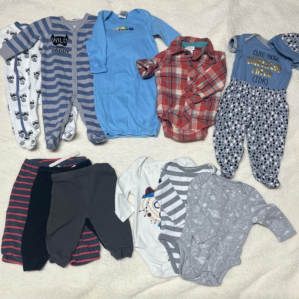 Lot of baby boys clothes size 3-6 months